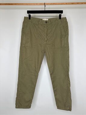 THE GREAT. The Ranger Women’s Pant Olive Green Army Utility Size 30
